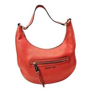 Michael Kors Rhea Medium Mandarin Leather Zip Top Shoulder Bag 30H4GEZL2L EUC